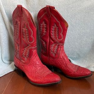 Red Cowboy Boots size 10.5 D